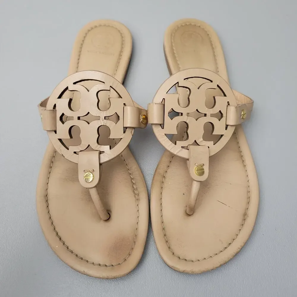 TORY BURCH Miller Light Make Up Patent Leather Sandals Size 9